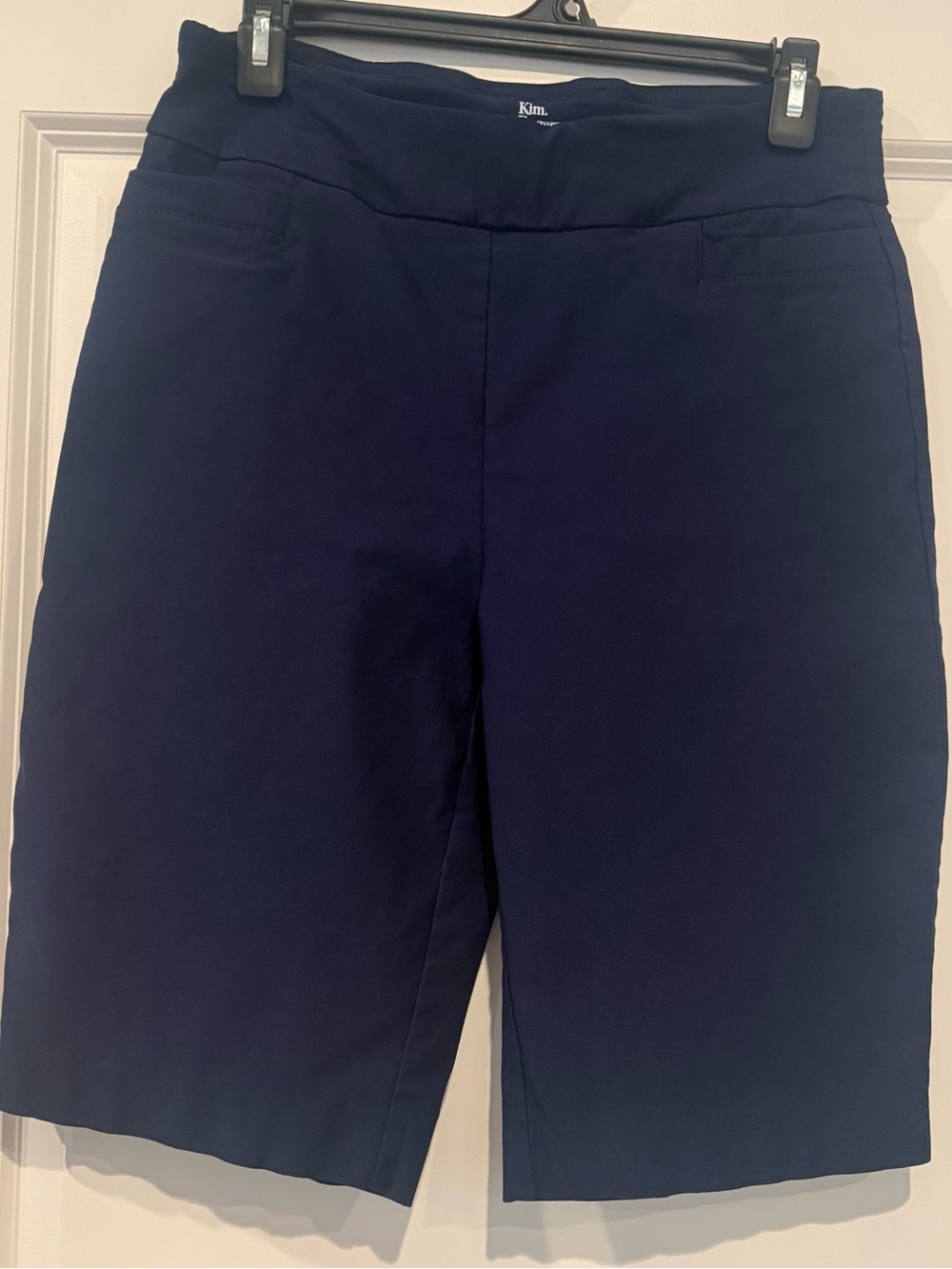 Kim Rogers Womens Size 10 Dark Navy Blue Bermuda Shorts Tummy Control Millennium